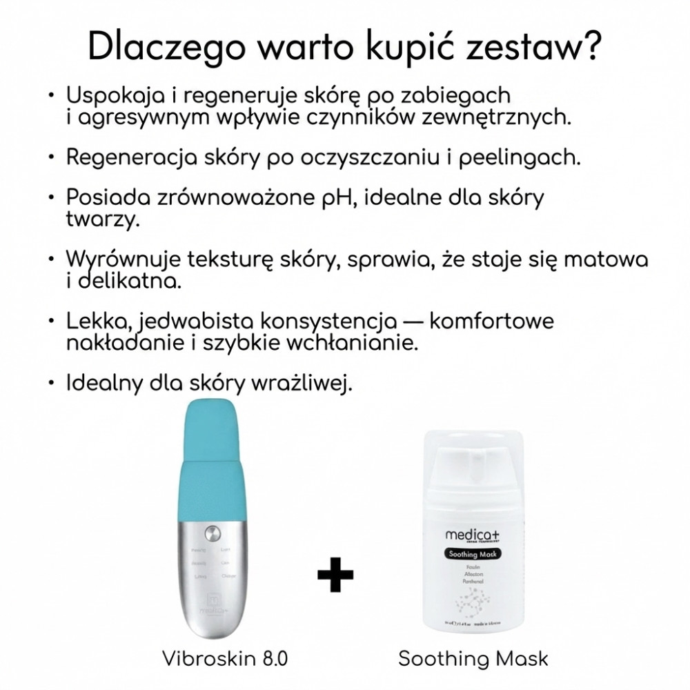Ultradźwiękowy urządzenie do oczyszczania skóry twarzy MEDICA+ Vibroskin 8.0 (Japonia)