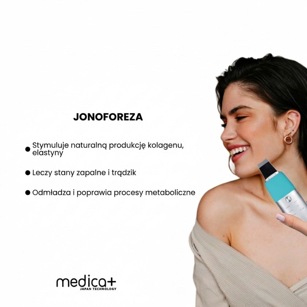 Ultradźwiękowy urządzenie do oczyszczania skóry twarzy MEDICA+ Vibroskin 8.0 (Japonia)
