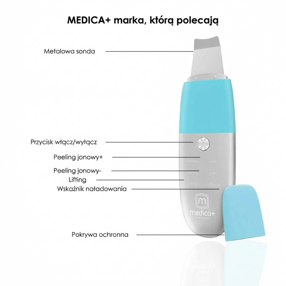 Ultradźwiękowy urządzenie do oczyszczania skóry twarzy MEDICA+ Vibroskin 8.0 (Japonia)