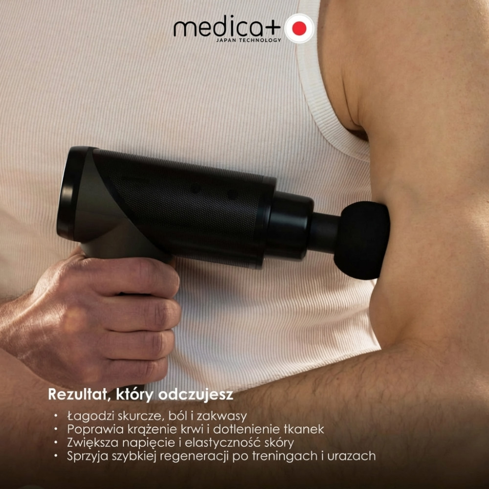 Ręczny masażer udarowy do ciała i mięśni MEDICA+ MassHand Pro 5.0 (Japonia)