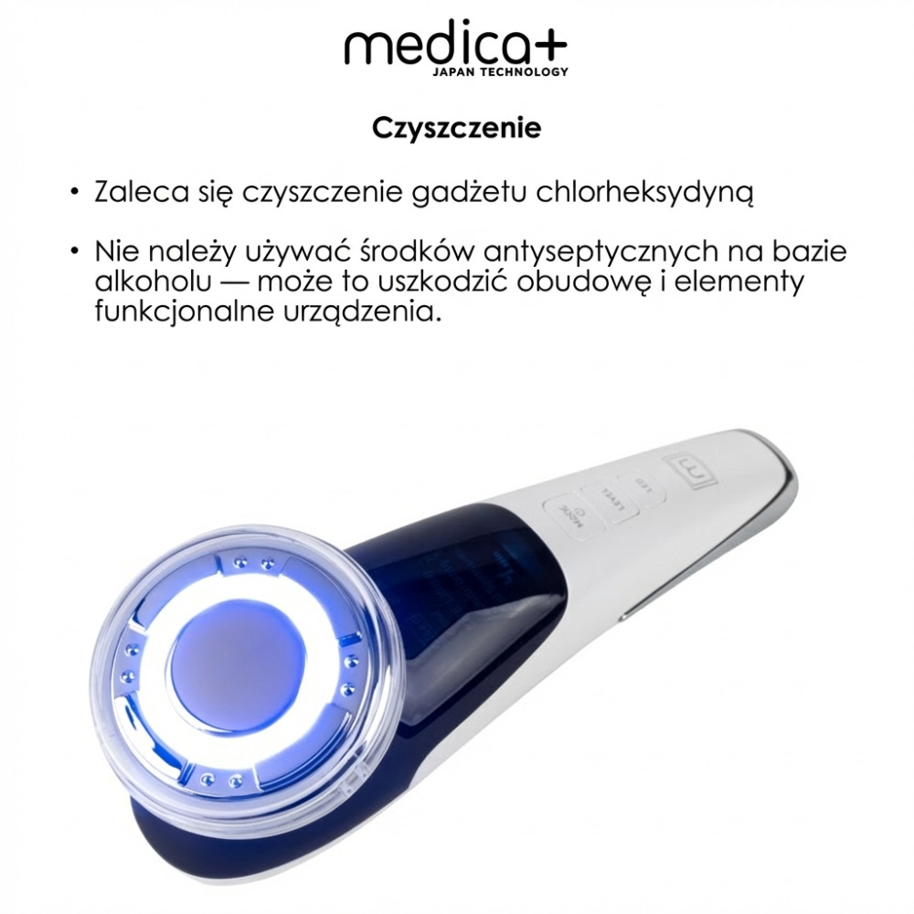 Mikroprądowy masażer do liftingu twarzy Skin Lifting 7.0 White – EMS, LED (Japonia)