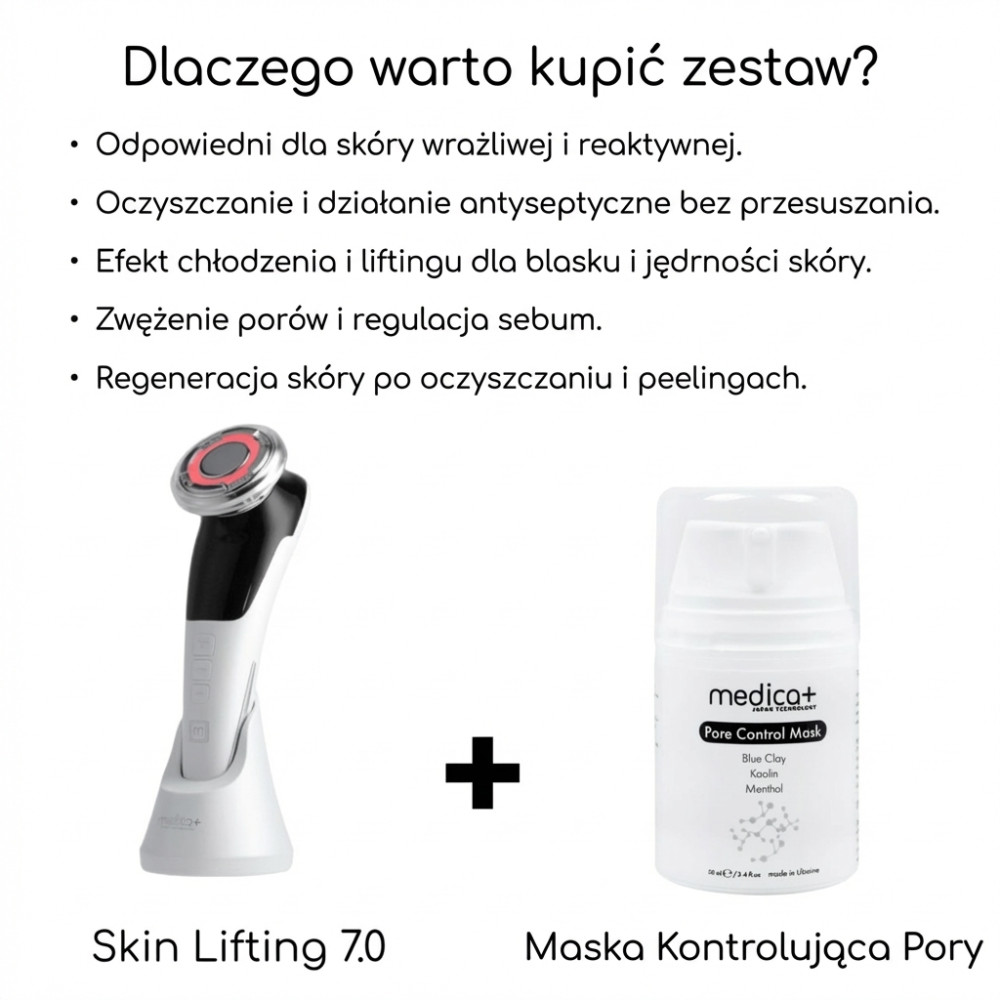 Mikroprądowy masażer do liftingu twarzy RF Skin Lifting 7.0 Pink – EMS, LED (Japonia)