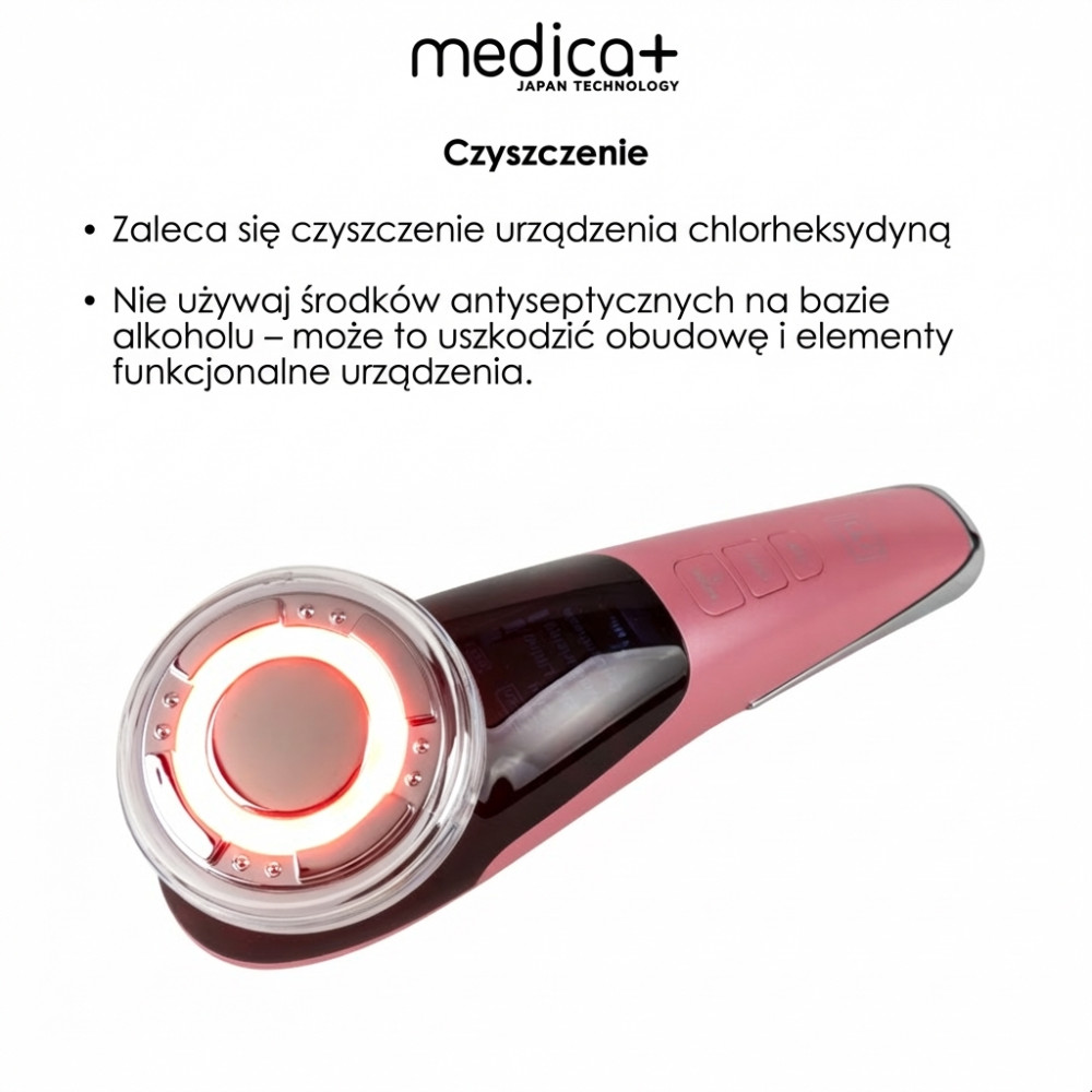 Mikroprądowy masażer do liftingu twarzy RF Skin Lifting 7.0 Pink – EMS, LED (Japonia)