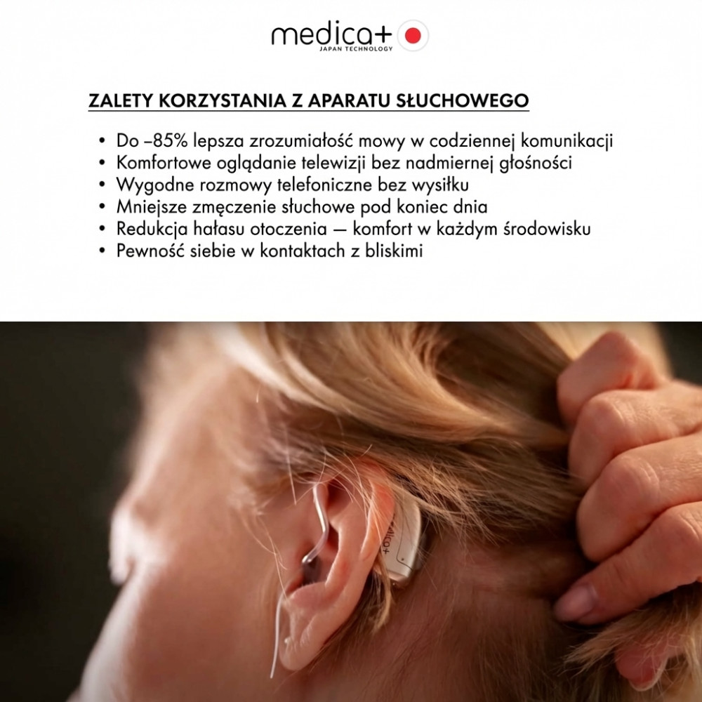 Uniwersalny aparat słuchowy MEDICA+ Sound Control 15 (Japonia)