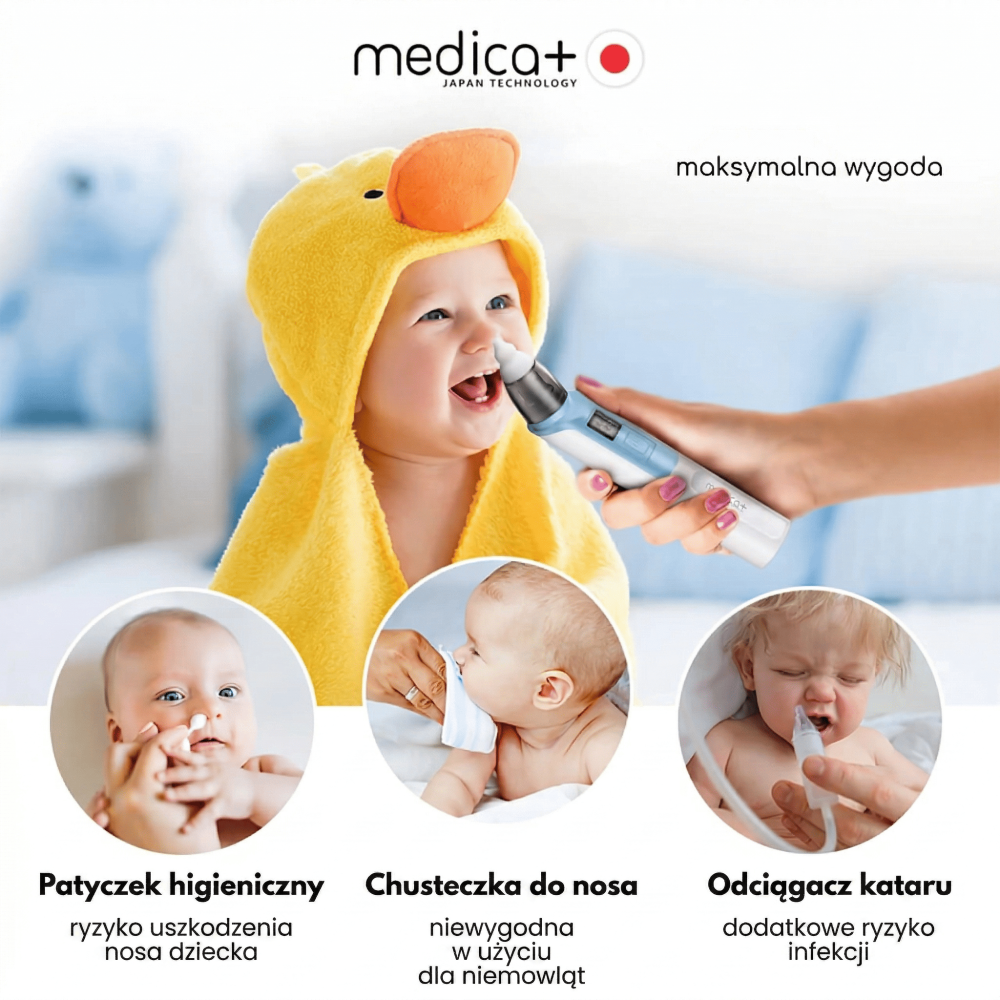 Aspirator do nosa MEDICA+ NOSE CLEANER 6.0, kolor żółty (Japonia)