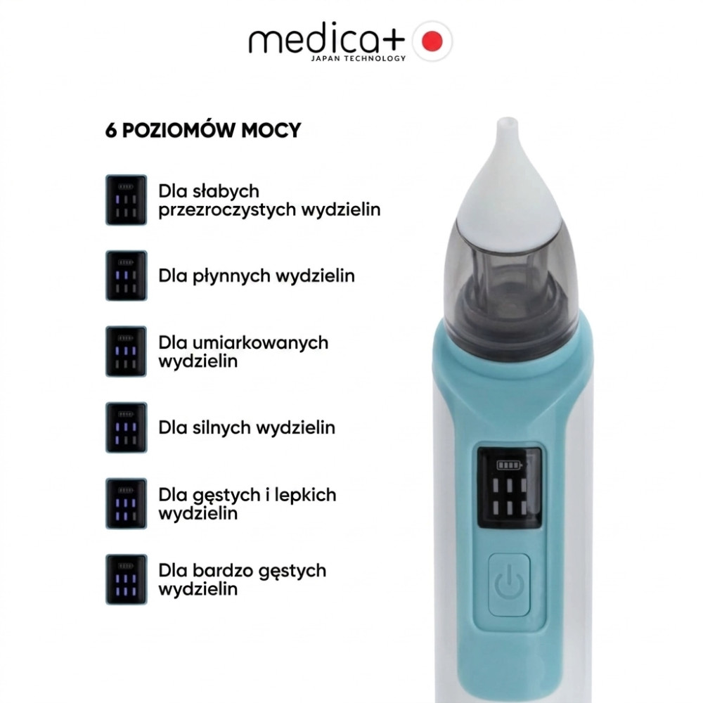 Aspirator do nosa MEDICA+ NOSE CLEANER 6.0, kolor żółty (Japonia)