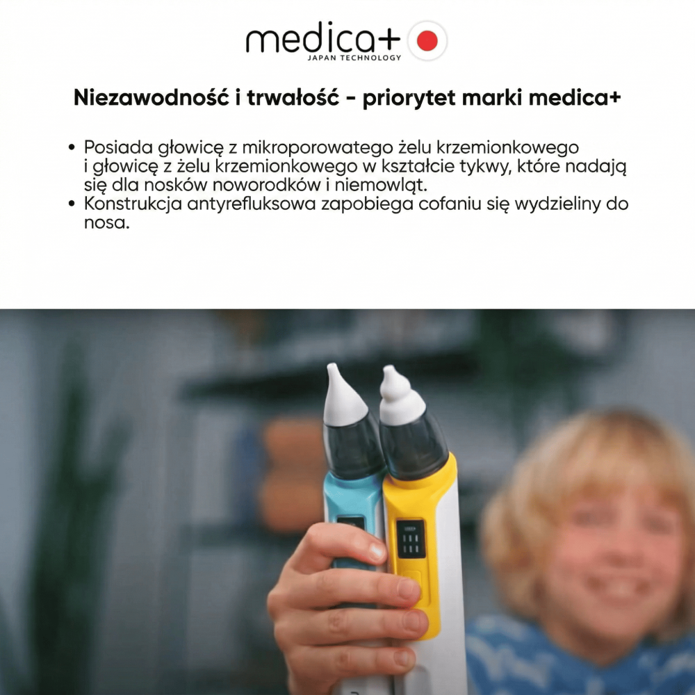 Aspirator do nosa MEDICA+ NOSE CLEANER 6.0, kolor żółty (Japonia)