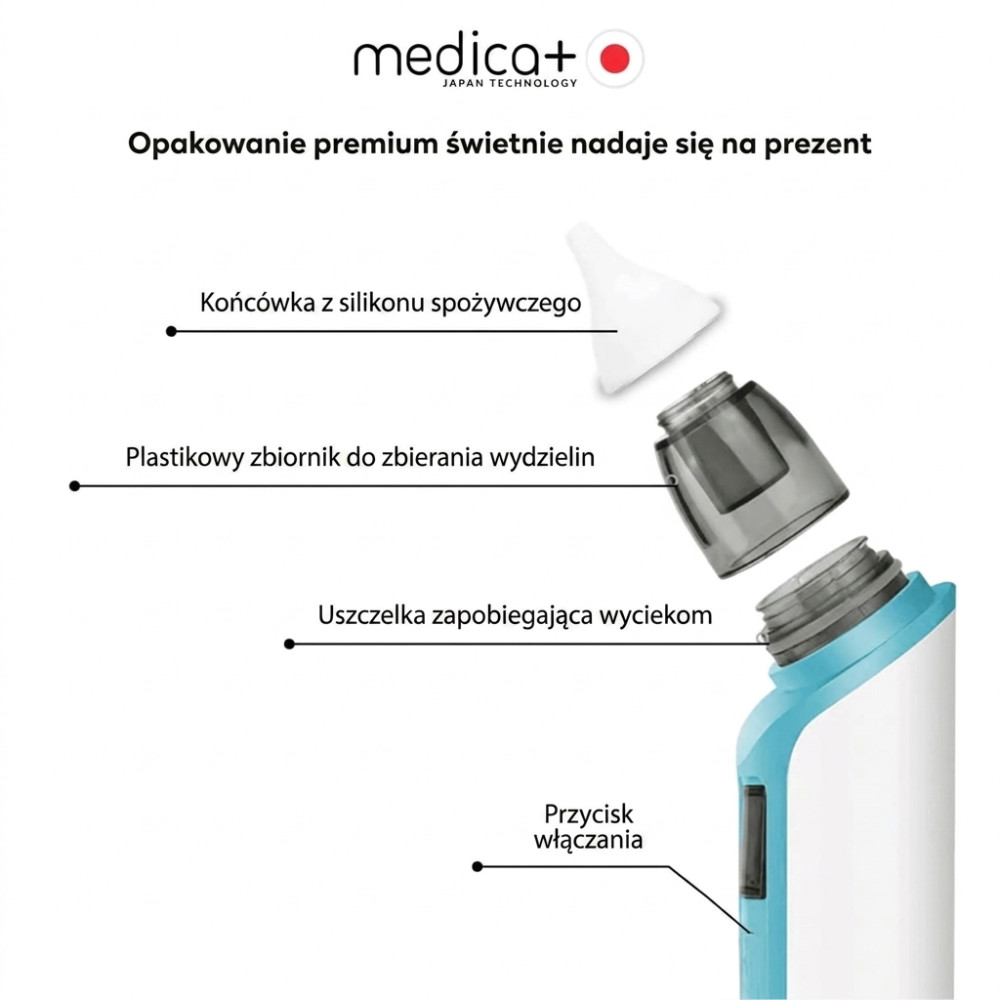 Aspirator do nosa MEDICA+ NOSE CLEANER 6.0, kolor żółty (Japonia)