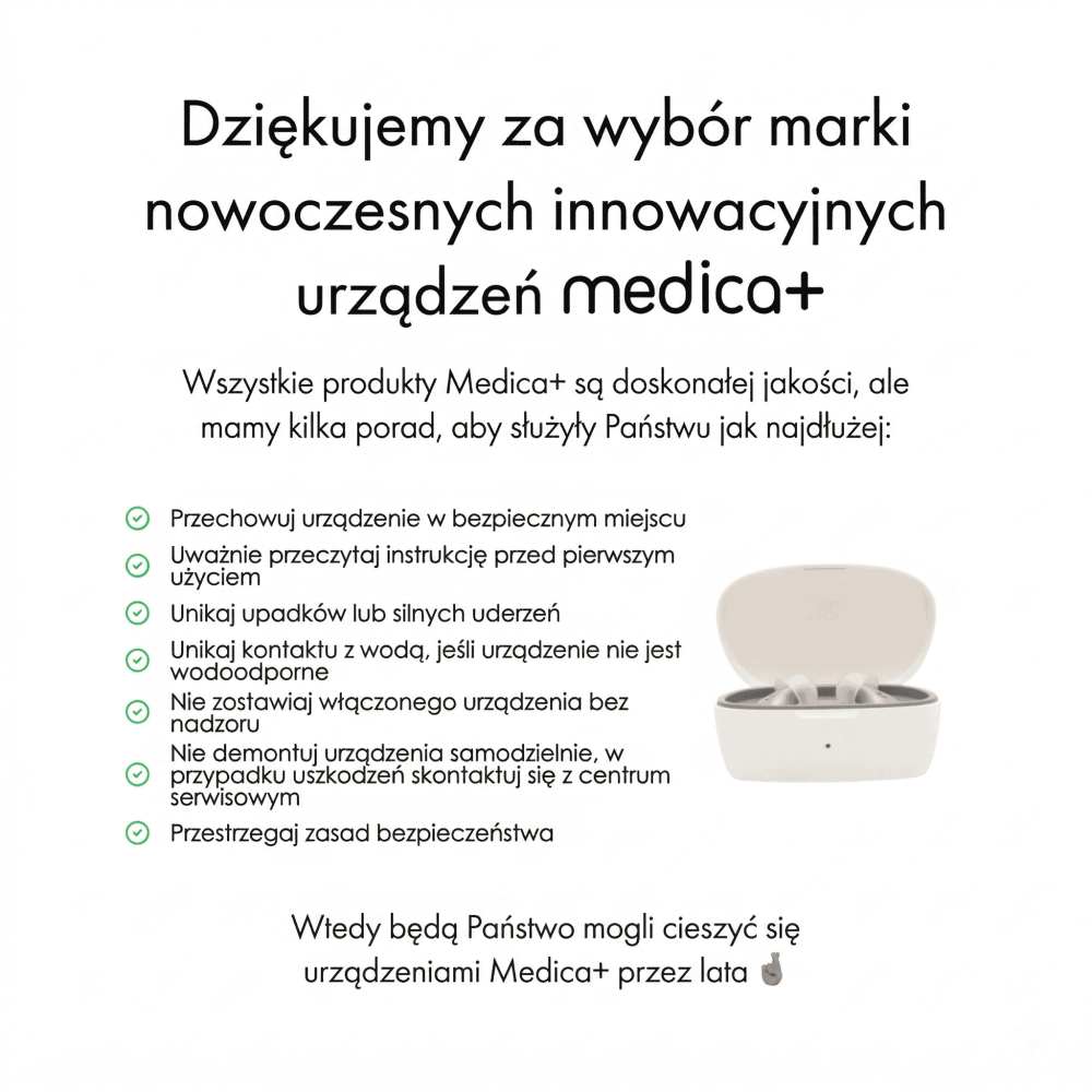 Uniwersalny aparat słuchowy MEDICA+ Sound Control 16 (Japonia)
