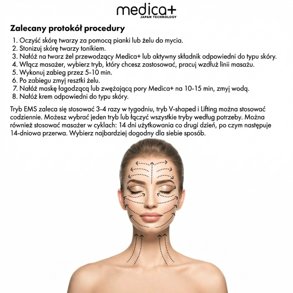 Lifting mikroprądowy MEDICA+ Skin Lifting 6.0 white (Japonia)