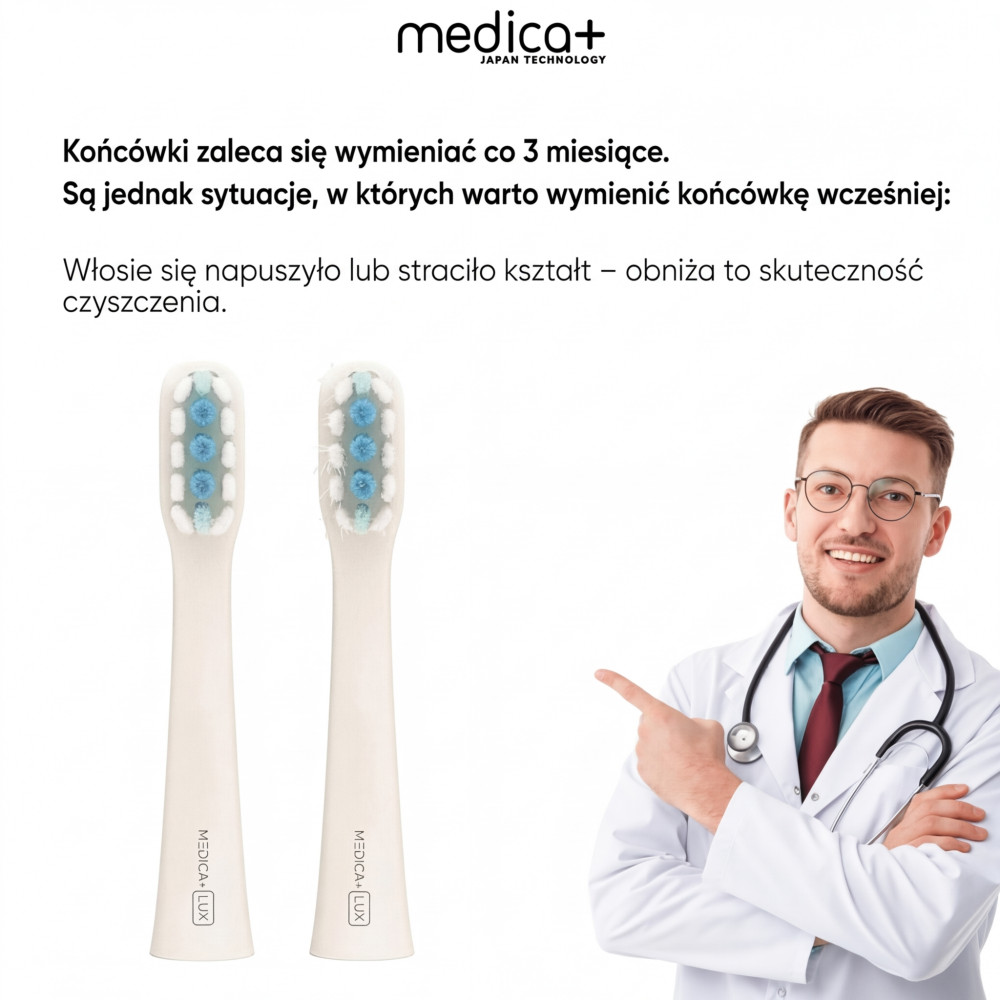 Wybielająca szczoteczka soniczna MEDICA+ Lux 10ХN Aluminum Portable Silver (Japonia)