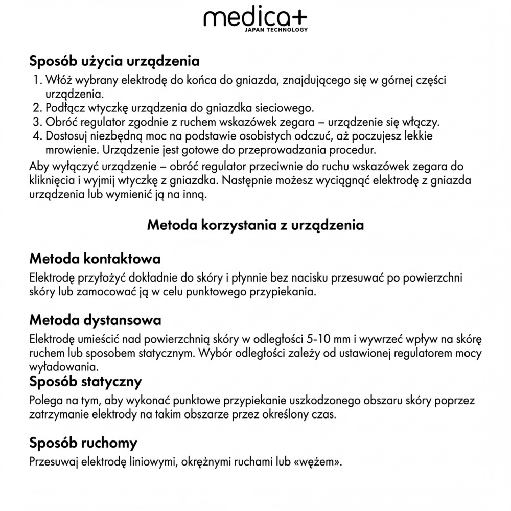 Aparat Darsonval MEDICA+ Lux Darsoline 8.0 (Japonia)