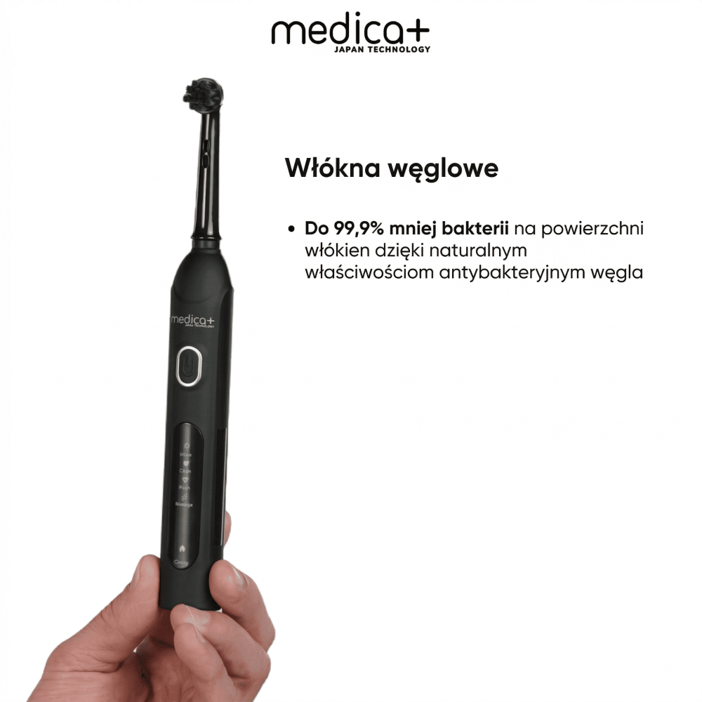 Elektryczna szczoteczka MEDICA+ ProBrush XO Carbon Soft Touch (black) (Japan)