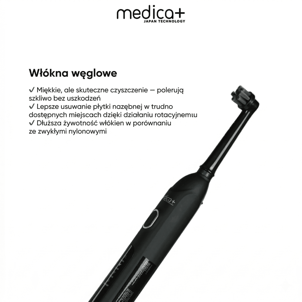 Elektryczna szczoteczka MEDICA+ ProBrush XO Carbon Soft Touch (black) (Japan)