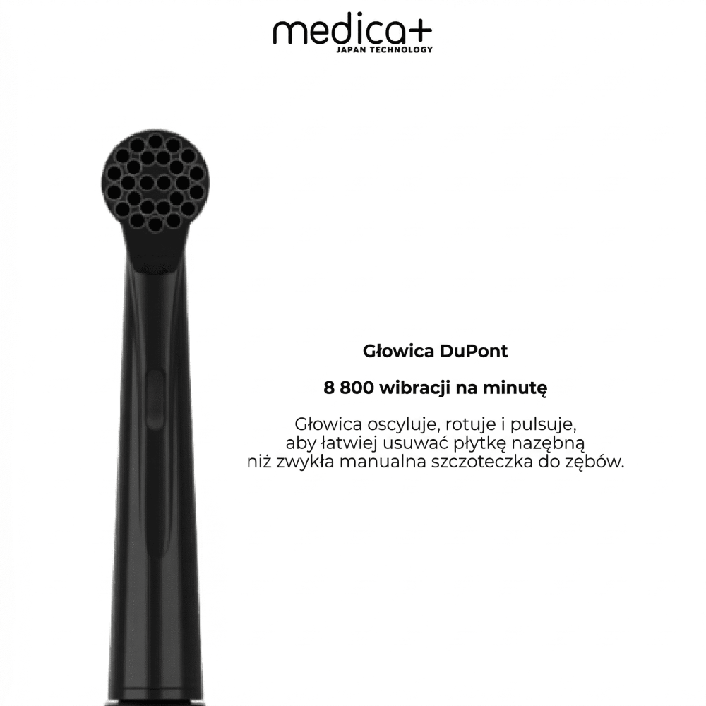 Elektryczna szczoteczka MEDICA+ ProBrush XO Carbon Soft Touch (black) (Japan)