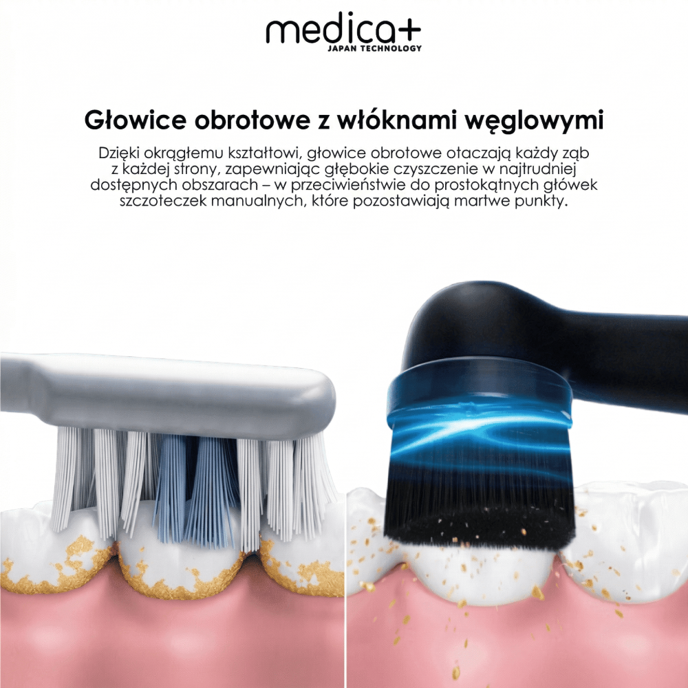Elektryczna szczoteczka MEDICA+ ProBrush XO Carbon Soft Touch (black) (Japan)