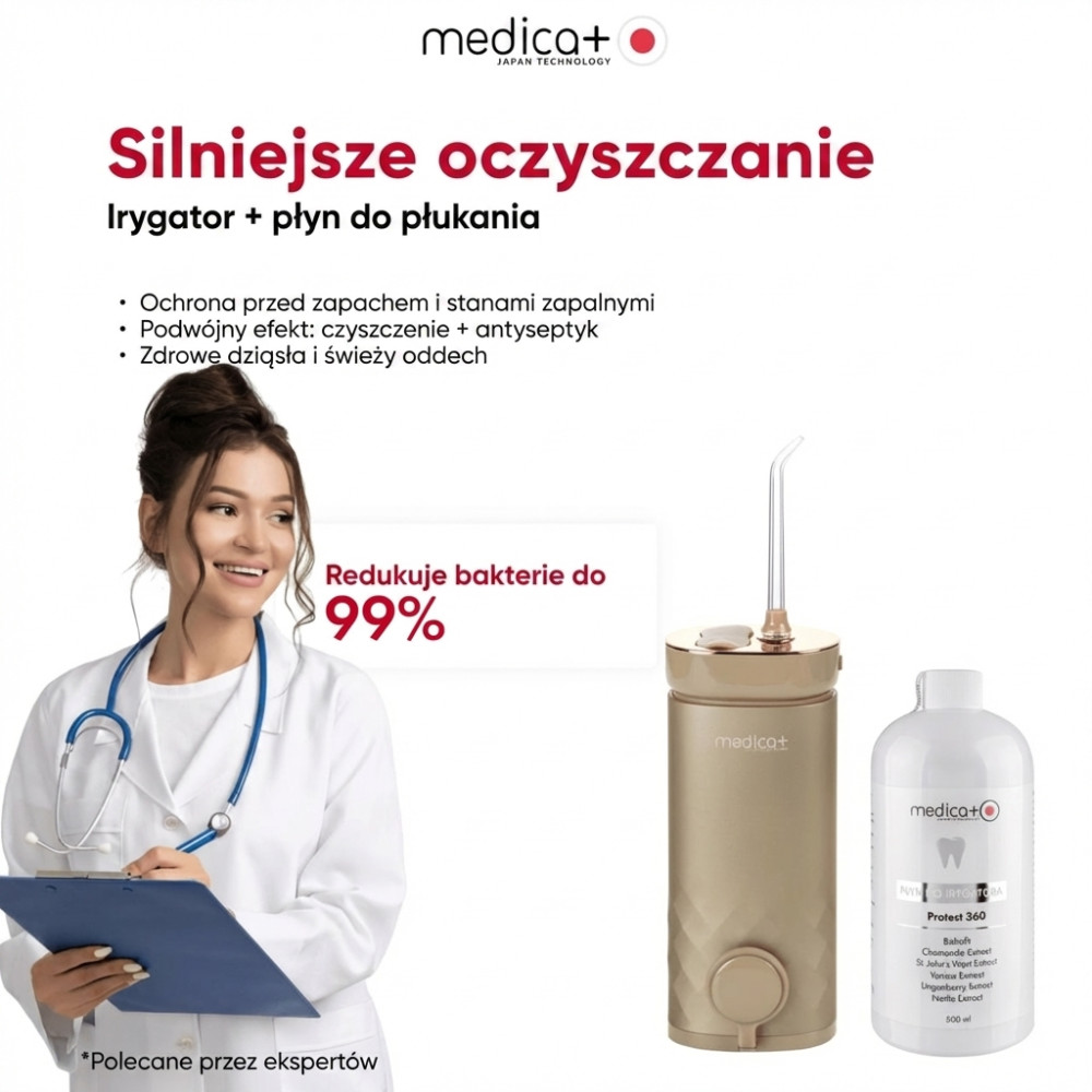 Przenośny irygator MEDICA+ WaterPuls 8.0 Black (Japonia)