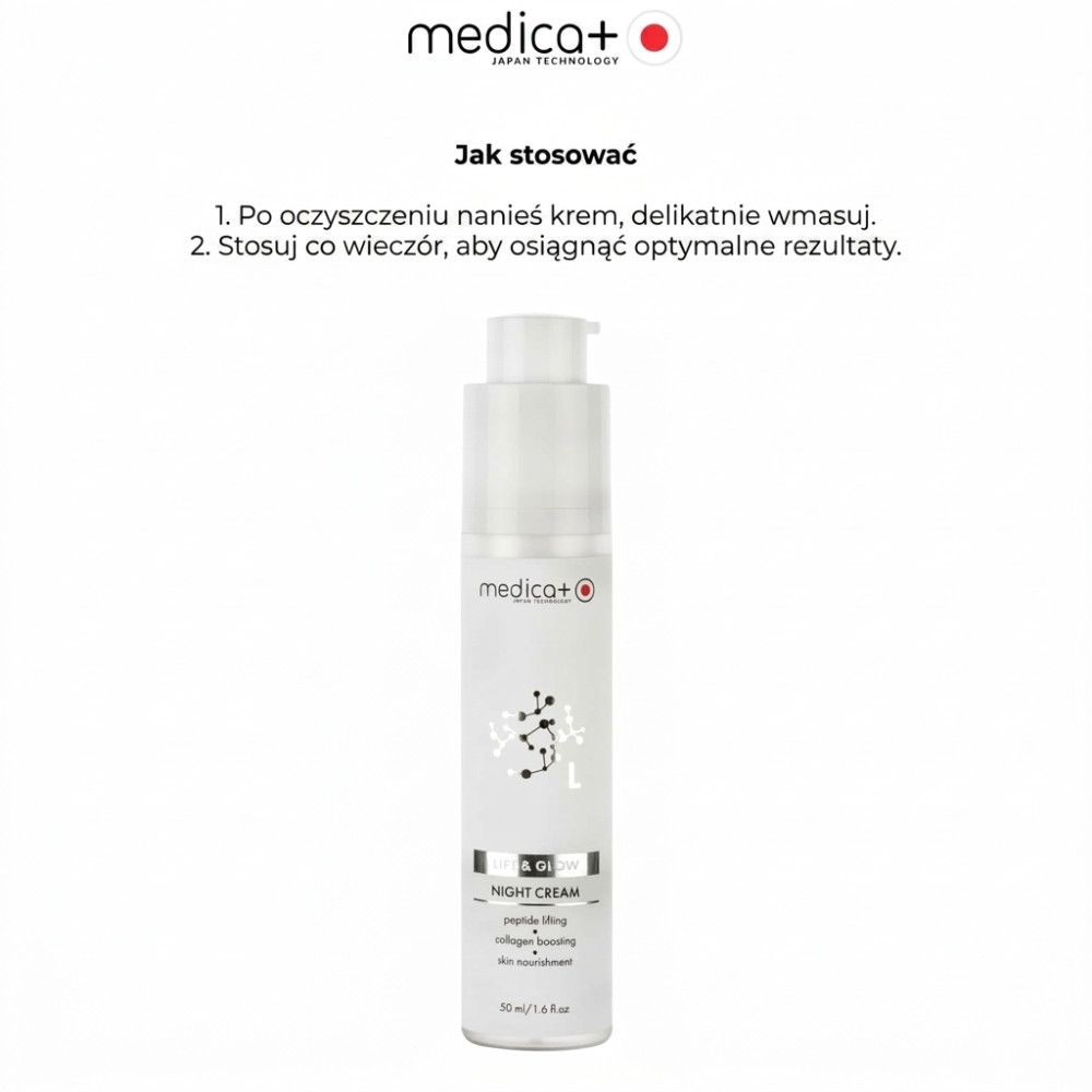 Krem na noc do twarzy z efektem liftingu MEDICA+ Lift & Glow Night Cream (50 ml)