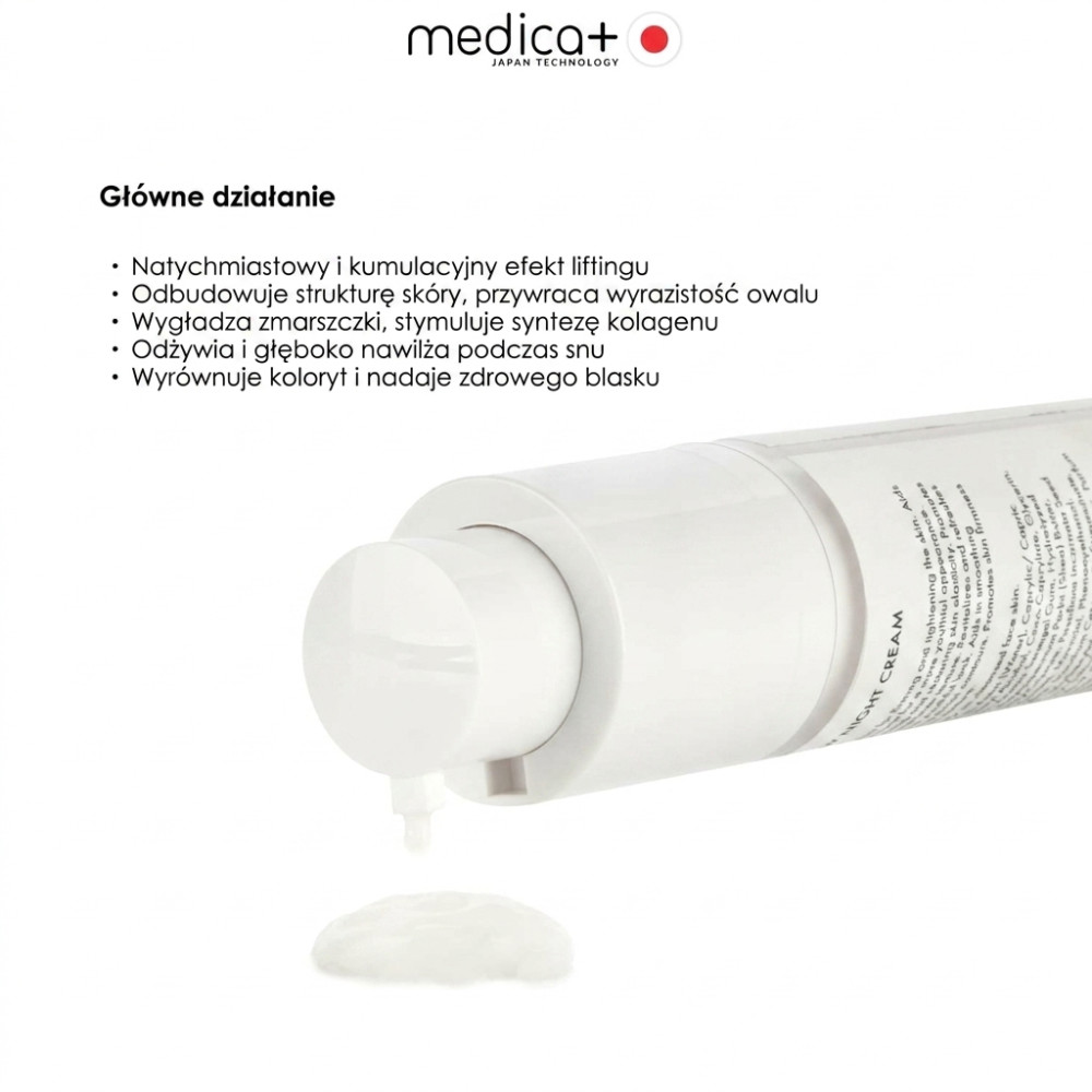 Krem na noc do twarzy z efektem liftingu MEDICA+ Lift & Glow Night Cream (50 ml)