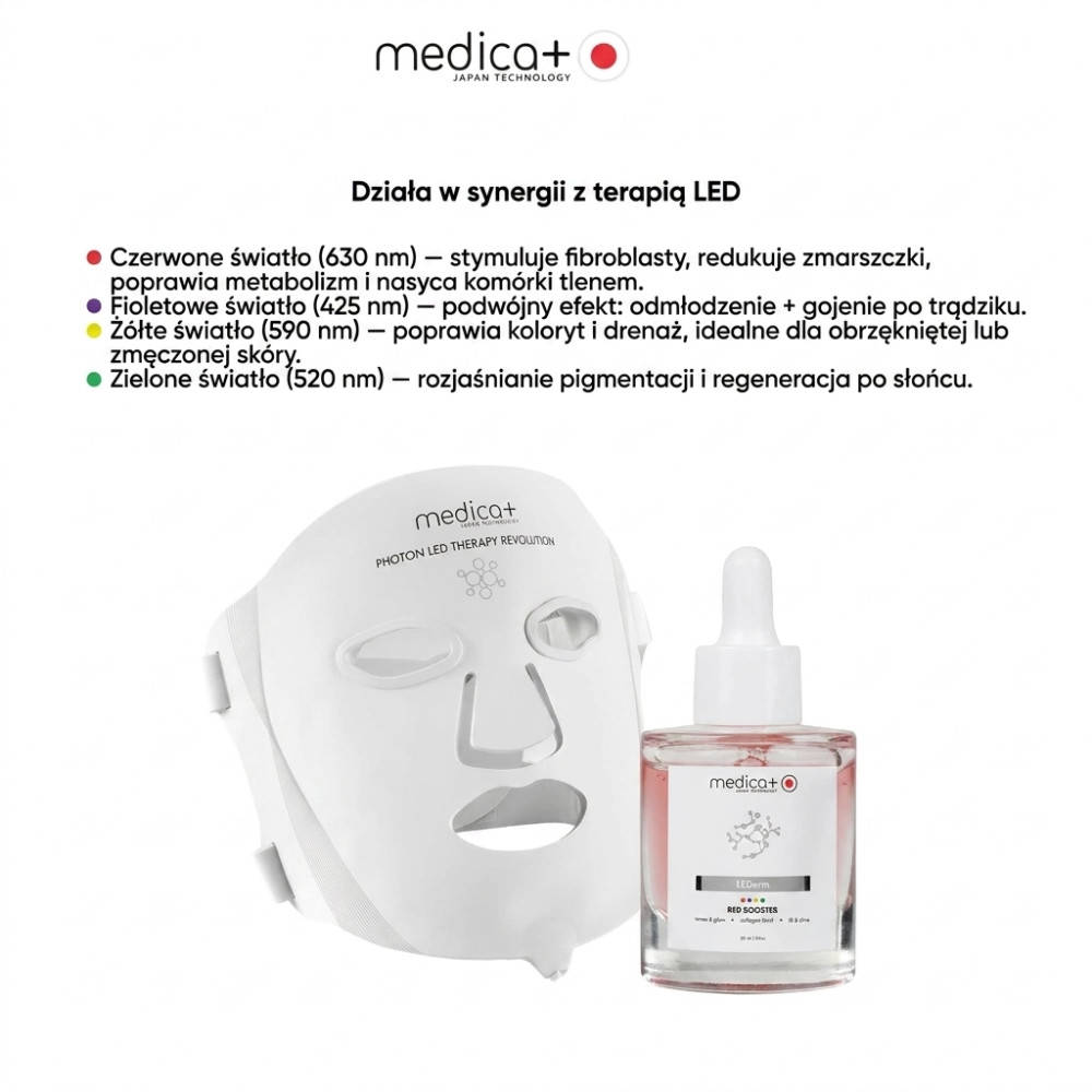Wzmacniacz MEDICA+ LEDerm Red Booster, 30 ml