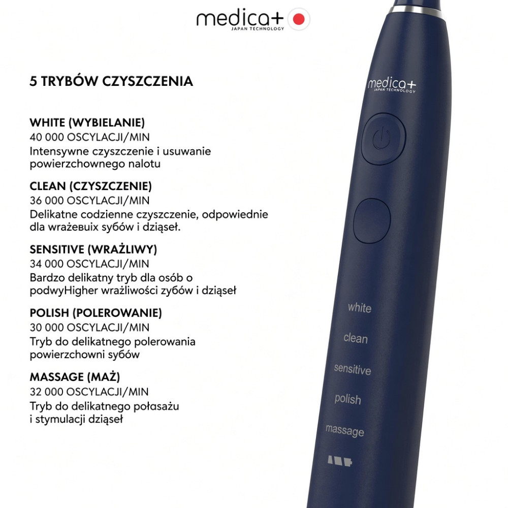 Ultradźwiękowa szczoteczka do zębów MEDICA+ PROBRUSH 8.0 Blue (Japonia)