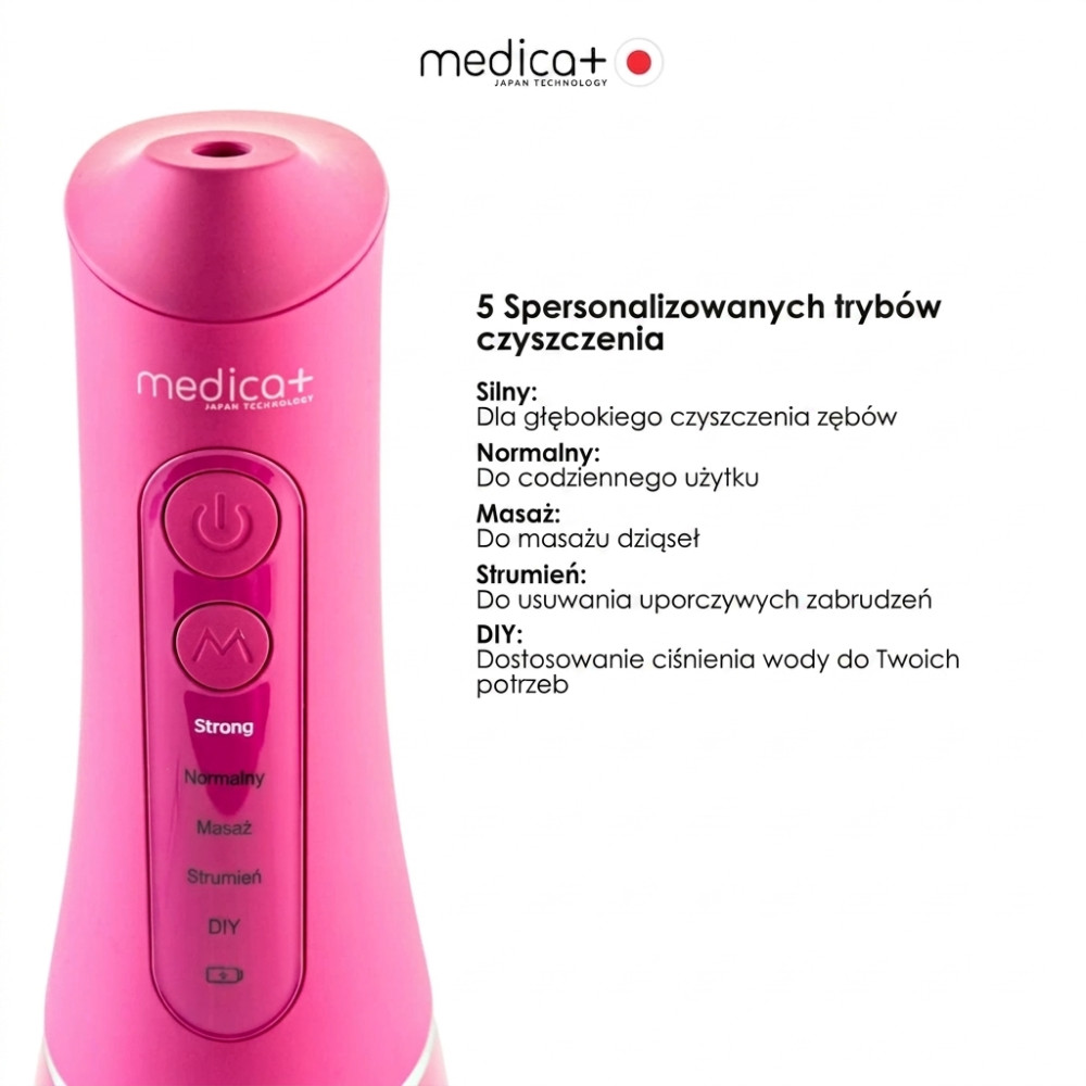 Przenośny irygator MEDICA+ WaterPuls 8.0 Fuchsia (Japonia)