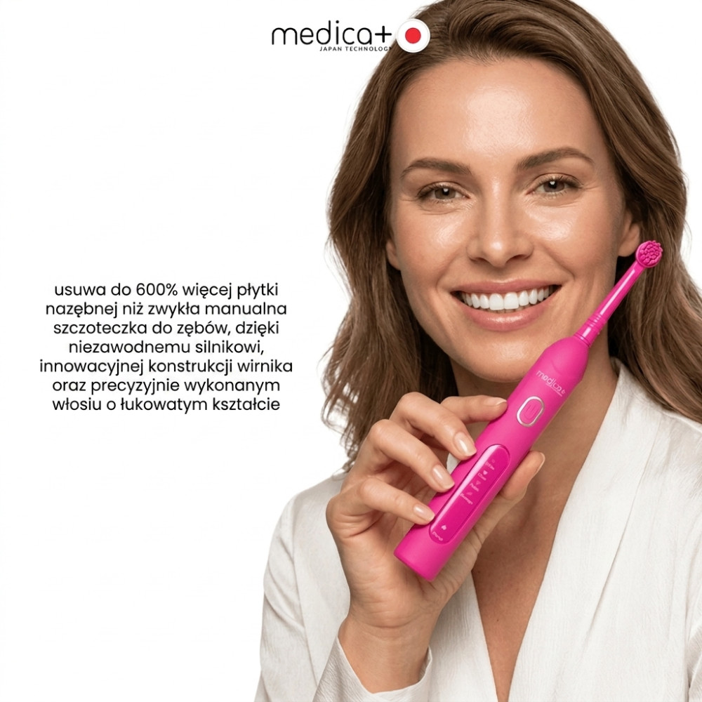 Elektryczna szczoteczka MEDICA+ ProBrush XO Soft Touch Fuchsia (Japonia)