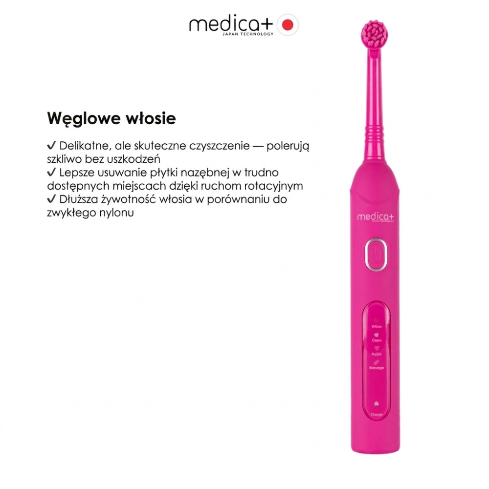 Elektryczna szczoteczka MEDICA+ ProBrush XO Soft Touch Fuchsia (Japonia)